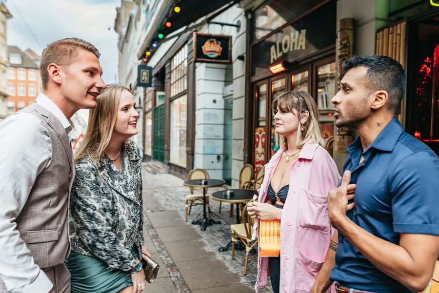 Copenhagen: Guided Party Pub Crawl with 4 Shots and 1 Drink - The final stop near Tivoli