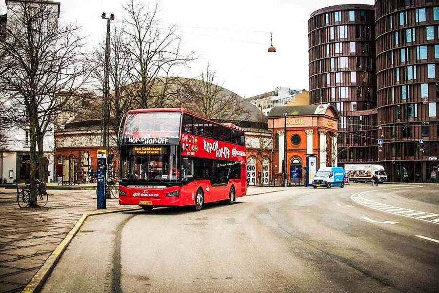 Copenhagen: Hop-On Hop-Off Bus Tour with Boat Tour Option - Starting points and the first stretch through central Copenhagen