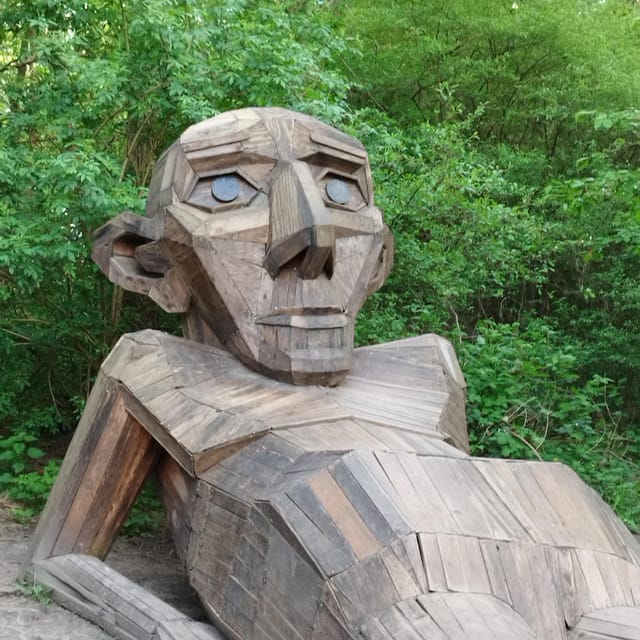 Copenhagen: Six Forgotten Giant Sculptures Tour by Bus - Friendly Teddy closes the outdoor adventure