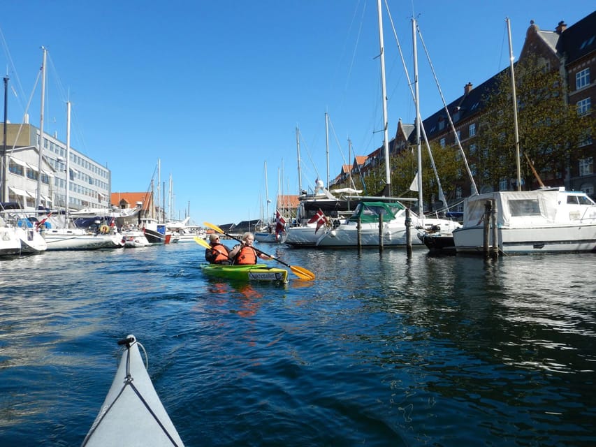 Kayak Tour in Copenhagen Harbor - June, July and August - Paddling toward Langebro and Slotsholmen
