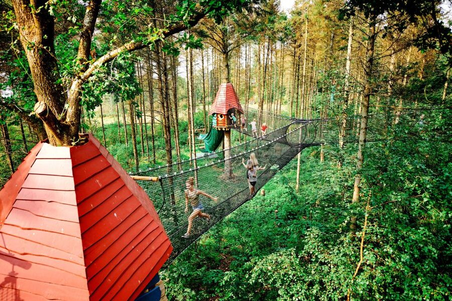 Skjern: WOW PARK Entry Ticket - High bridges, ziplines, and wild slides